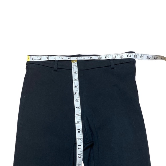 H&M Black Ankle Pant Side Zipper 8 Smooth Front Side Zipper Business Casual - Picture 3 of 12